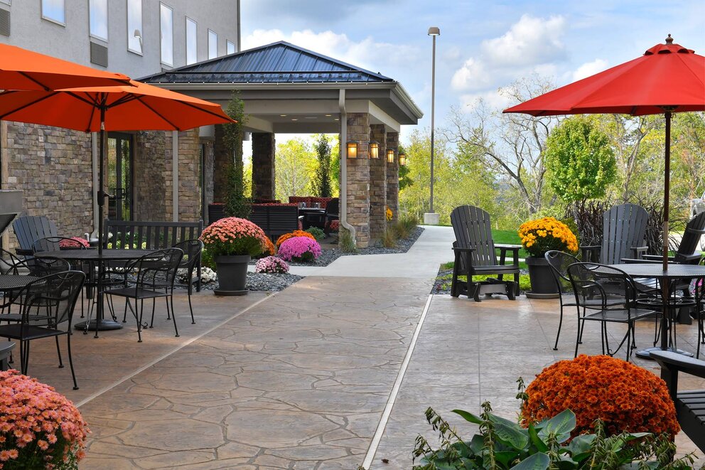 Courtyard at our Amish country hotel